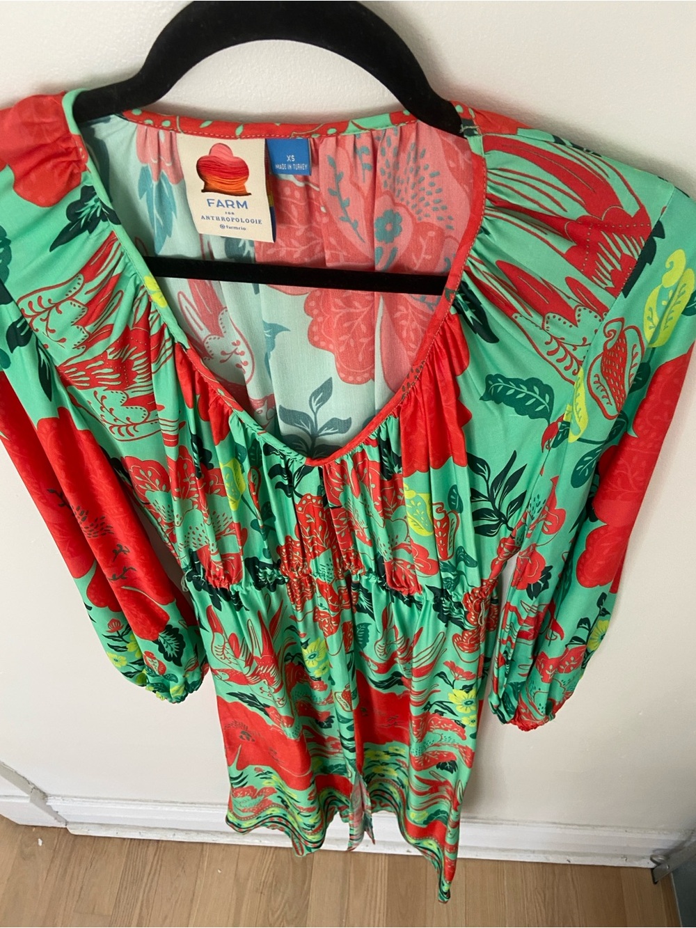 Farm Rio x Anthropologie Poppy Print Maxi Dress size XS - Picture 8 of 11